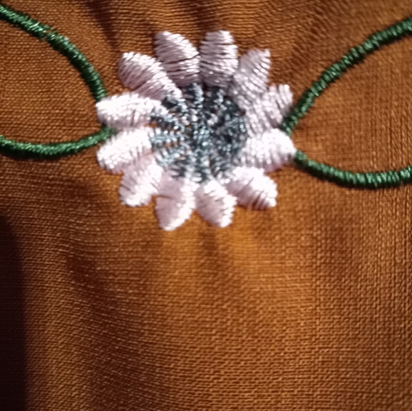 Zara Anos-Years Flower Embroidered Cottagecore Dress Boho-Chic Hippie Woodstock - Picture 8 of 12